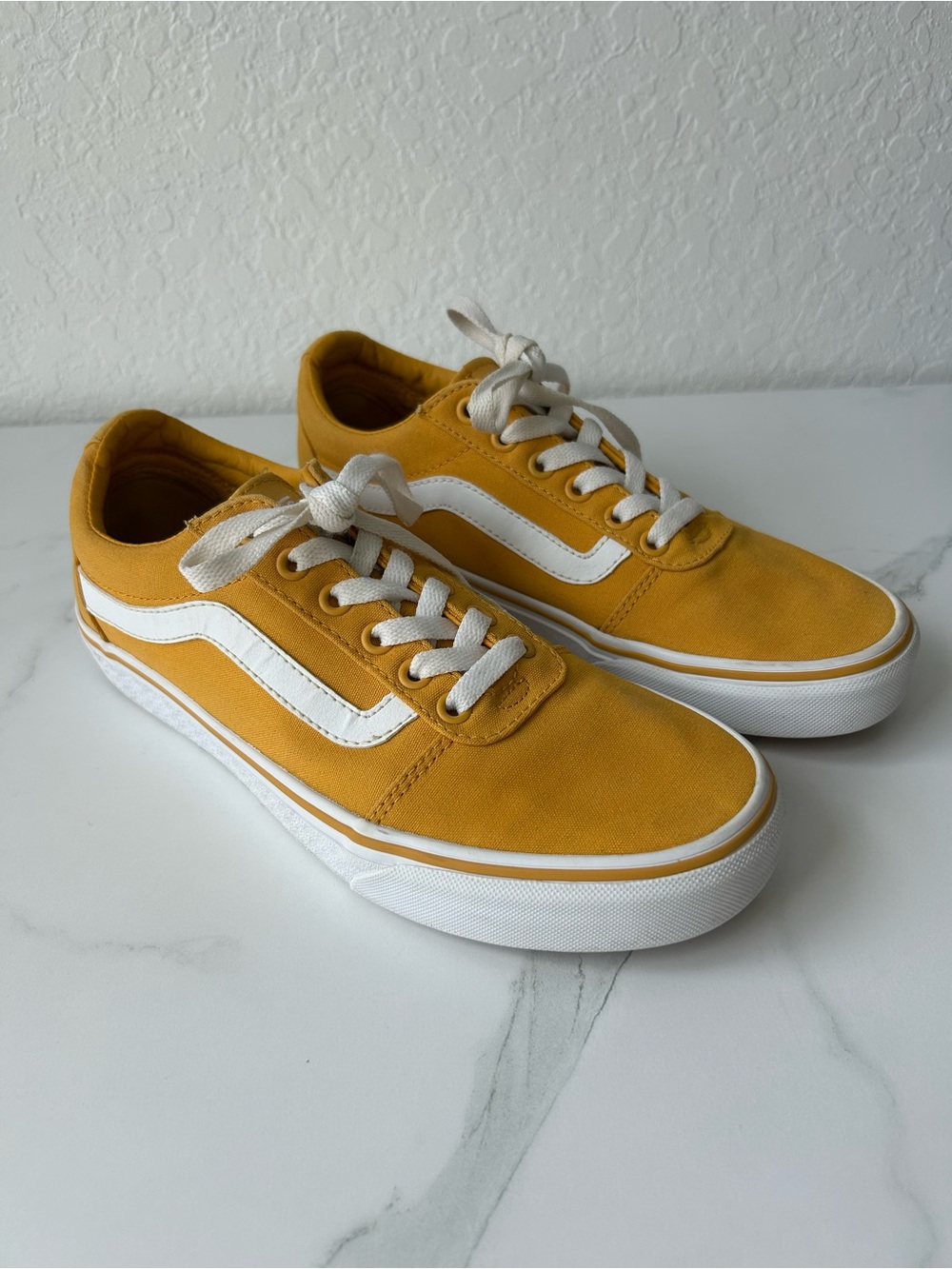 Vans mustard yellow canvas Old Skool sneakers